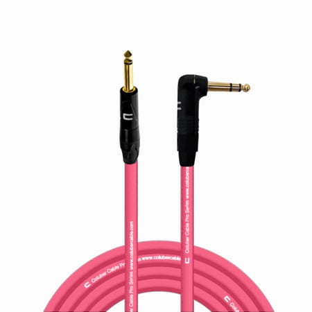 Coluber Cable - 1/4" TS Male to Right Angle 1/4" TRS - Pro 3-Pin Connector
