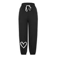 thumbnail image 4 of VEKDONE Womens Cotton Linen Pants Print Long Pants Black S, 4 of 6
