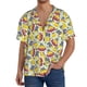 thumbnail image 1 of Fotbe Hippopotamus Camisa Estampada de Manga Corta para Hombre, Casual de Verano, Estilo Playero, Sin Arrugas-Small, 1 of 5