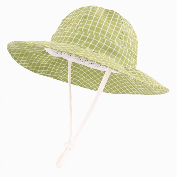 Gubotare Baby Girl Sunhat Kids Girls Sun Hat UV Protection Wide Brim Beach Cap with Ponytail Hole 2T 4T (Green,2-4 Years)