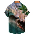 thumbnail image 3 of Camisas hawaianas de verano para hombre, camisas con estampado 3D para vacaciones en la playa, blusas casuales de manga corta para hombre, 3 of 5