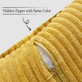 thumbnail image 3 of Mustard Yellow Pillow Covers 16x16 Inch with Splicing Set of 2 Super Soft Boho Striped Corduroy Pillow Covers Broadside Decorative Textured Throw Pillows for Fall Couch Cushion Livingroom, 3 of 15