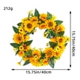 thumbnail image 5 of Sunflower Wreath for Front Door 16 inch - Fall Wreaths for Front Door Outside - Handcraft Wreath - Autumn Wreath - Sunflower Decor -Fall Artificial Flowers - Front Door Decor, 5 of 9
