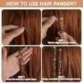 thumbnail image 2 of Yoyauz Braided Hair Accessories In Multiple Colors With Natural Stone Pendants, Crystal Spiral Positioning, Jewelry Crystals Dirty Braids Accessories Women's Hair Accessories, 2 of 5