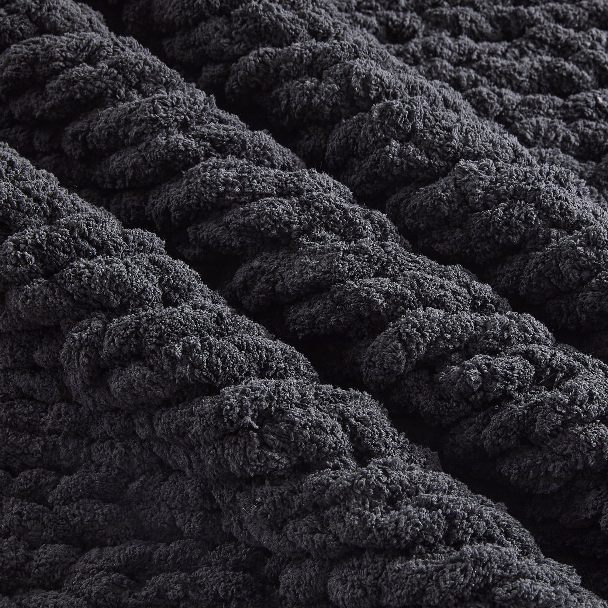 Carriediosa Chunky Knit Throw Blanket Handmade Soft Throws for Couch Sofa Bed, 50" x 60" Black