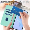 thumbnail image 4 of Wallet Case Compatible for Motorola Moto G power 2025 / 2026, PU Leather Magnetic Closure Protective Flip Folio Case with 3 Card Holder and Wrist Strap Cover Women Men,Mint Green, 4 of 9