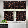 thumbnail image 3 of Halloween Bat Kitchen Curtains and Valances 3 Piece Set,Valance Curtains for Kitchen Windows Halloween Kitchen Curtains Tiers and Valances for Cafe Living Room Window Decoration, 3 of 6