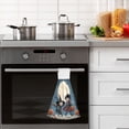 thumbnail image 5 of Haosy 2 Pack Kitchen Wash Cloths with Hanging Loops Absorbent Absorbent Quick Drying Hand Towels, Little Witch and Vampire on Halloween, 5 of 7