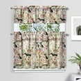 thumbnail image 2 of Dog Print Kitchen Curtains 36 Inch Short - 3 Panel Set, Cute Puppy & Floral Design, Rod Pocket Pet Lover Curtains 100% Polyester, Paw & Bone Pattern for Kitchen, Living Room, Bedroom, Easy Wash, 2 of 6