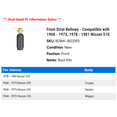 thumbnail image 2 of Front Strut Bellows - Compatible with 1968 - 1973, 1978 - 1981 Nissan 510 1969 1970 1971 1972 1979 1980, 2 of 2