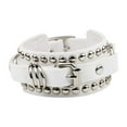 thumbnail image 3 of Pulseras, brazaletes, multicapa, hebilla metálica, ideales para fiestas, con cadena ajustable. Blanco, 3 of 9