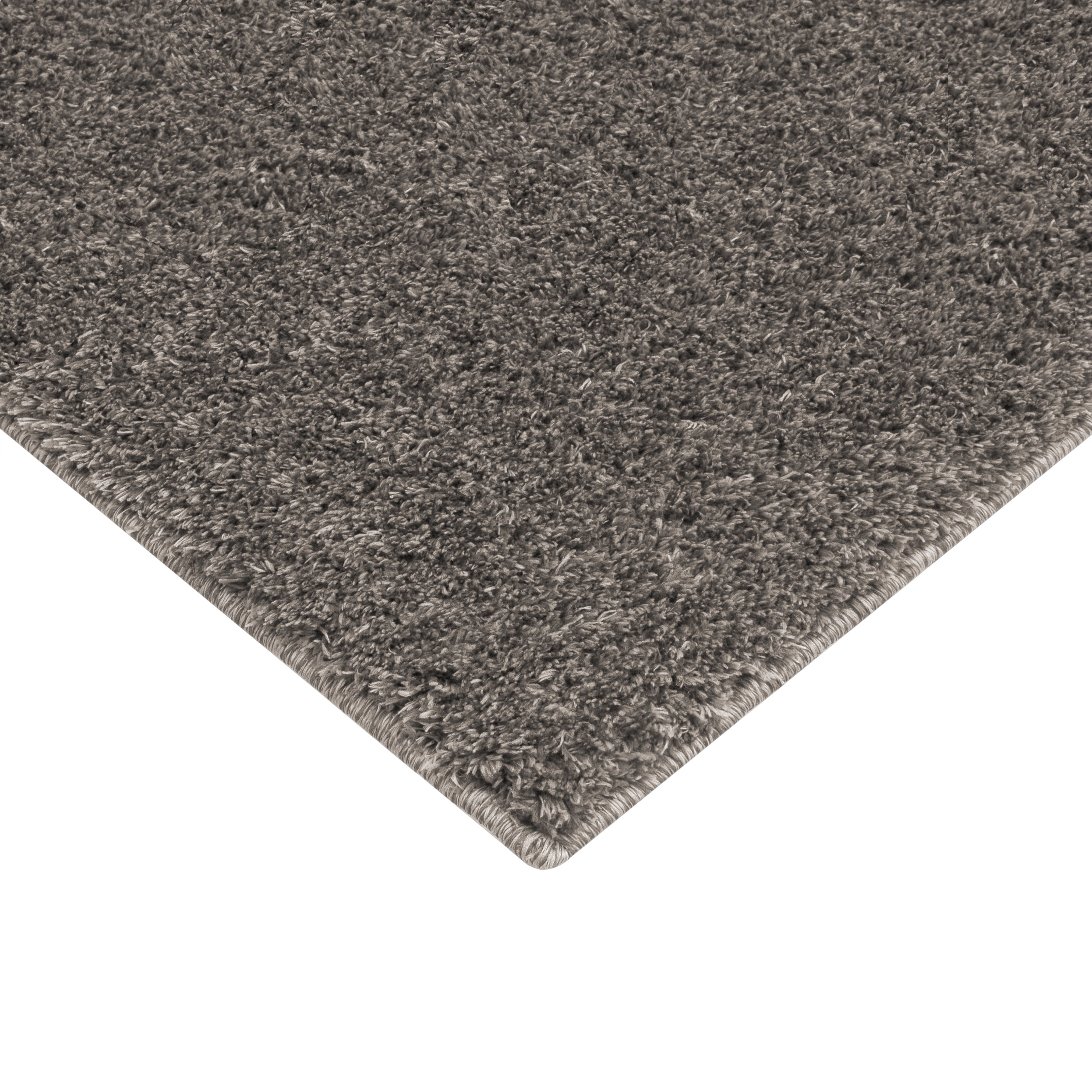 Mainstays Microfiber Plush Shag Area Rug, Taupe, 5' x 7', Living Room