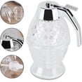 thumbnail image 3 of Dispensador de miel – Recipiente de cristal para miel con soporte sin goteo y tapa de acero inoxidable – Hermoso tarro dispensador de jarabe con soporte, 3 of 5