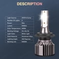 thumbnail image 3 of H7 Super Bright White LED Headlight Bulbs For Hyundai Sonata 1999-2001, 3 of 11