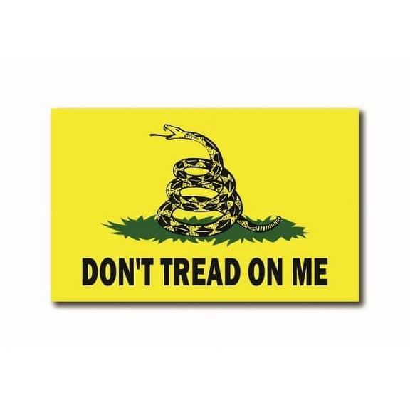 Magnet Me Up Don't Tread on Me Gadsden Flag Vinyl Magnet Decal, 5x8 In, Yellow, Green, Black