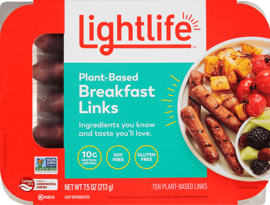 Lightlife PlantBased Vegan Breakfast Sausage Links, 7.5 oz