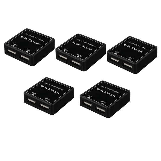 5 Piezas Cargador de Panel Solar Banco de EnergíA 5V 3A Controlador de Voltaje de Carga USB Dual Regulador Estabilizador Cargador