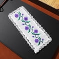 thumbnail image 1 of SHINYPASING 10Pcs Embroidered Bookmark White Polyester Blanks for Crafting Enthusiasts, 1 of 6