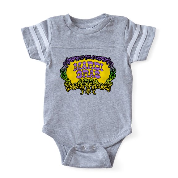 CafePress - Mardi Gras_Mino - Cute Infant Baby Football Bodysuit