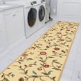 thumbnail image 6 of Ottomanson Extra Long Runner Rug 2'7" x 29' – Non-Slip Low Pile Hallway Carpet, Floral Beige, 6 of 6