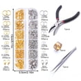 thumbnail image 3 of DIY Jewelry Making Kit, 12-Grid Box with Jump Rings Lobster Clasps and Tools, Beading Supply Organizer for Handmade Craft Projects, 3 of 5