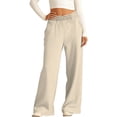 thumbnail image 4 of Weebloom Wide Leg Pants For Girls Stretch Soft Casual Pants Elastic Waistband Playwear For Toddlers And Kids Trousers Beige 9-10 Years, 4 of 4