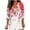 Red-2, variant on Women's V Neck Long Sleeve Shirt Floral Pattern Print Loose Casual Top Fall Fashion Blouse Burgundy