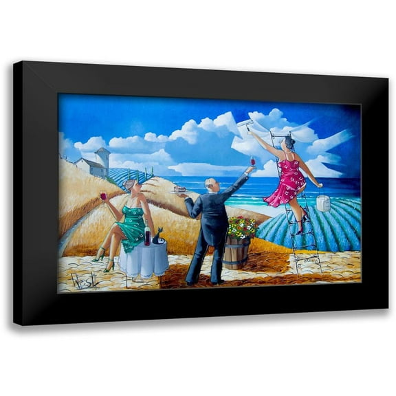 West, Ronald 14x11 Black Modern Framed Museum Art Print Titled - Painting Clouds