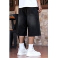 thumbnail image 6 of GINGTTO Men's Ripped Baggy Fit Below Knee Denim Shorts, 6 of 10