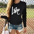 thumbnail image 2 of Aoochasliy Ladies Tops Long Sleeve Valentine's Day Casual Long Sleeve O Neck Leopard Print Heart-shaped Top, 2 of 5