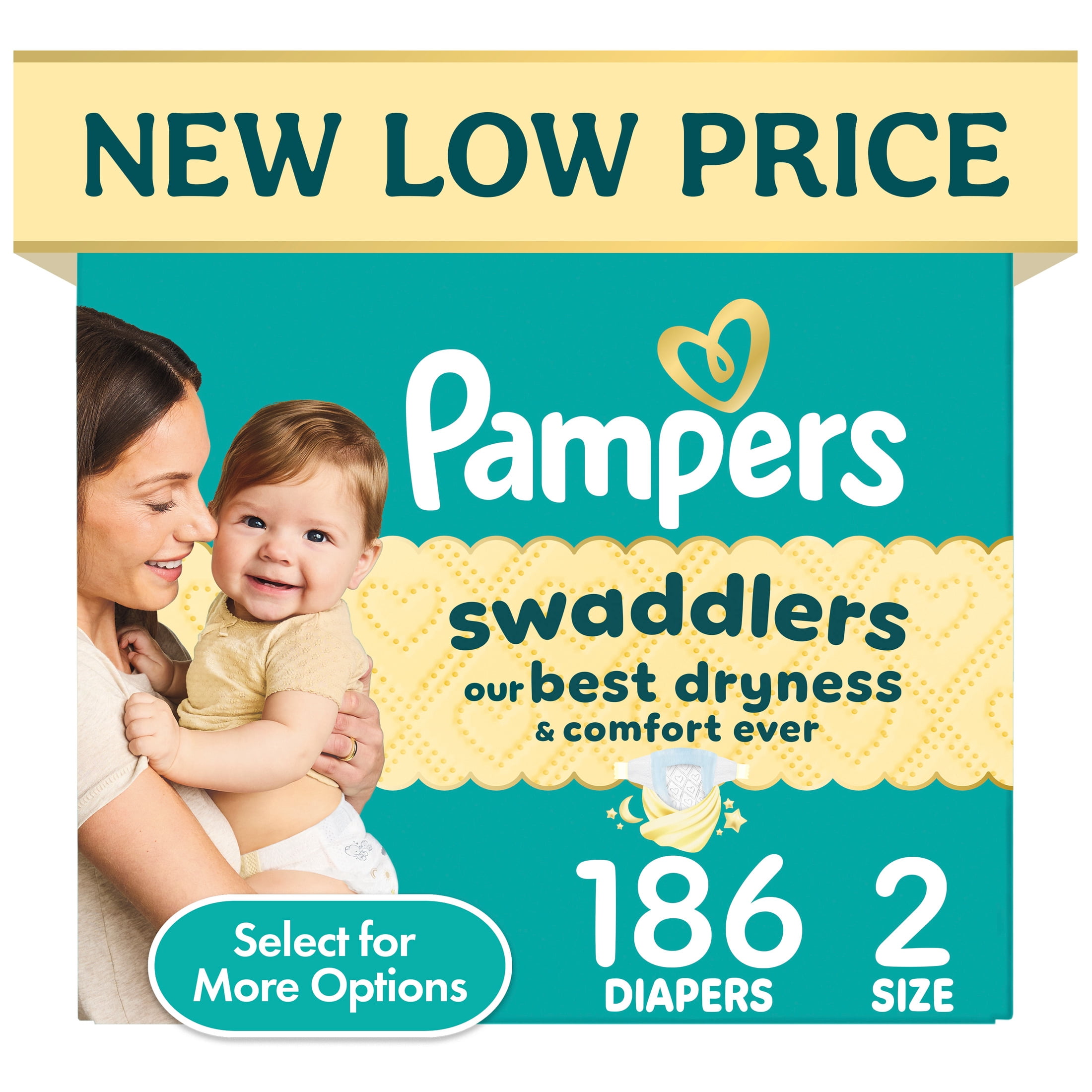 Pampers Swaddlers/Sensitive Wipes Bundles Size 2