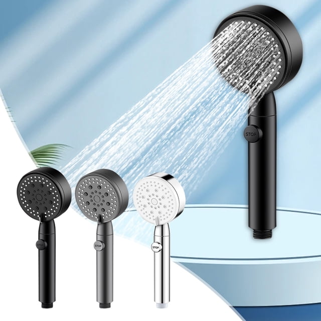 ¡Ofertas Limitadas!, Cabezal de ducha turboalimentado con volumen de agua súper potente para el baño del hogar Calentador de agua para baño Calentador de baño Cabezal de ducha presurizado 5 Akmoler