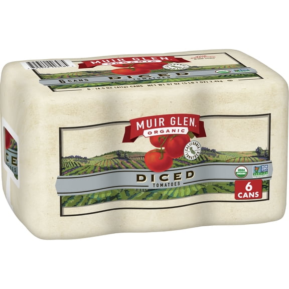 Muir Glen Organic Diced Tomatoes, 6 cans, 87 ounces