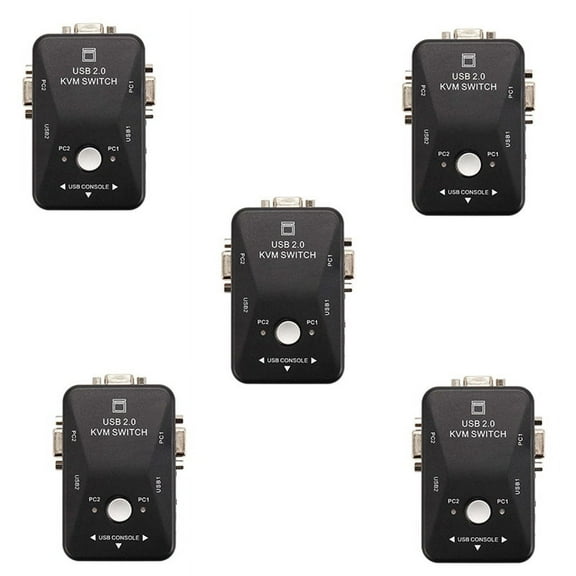 5X USB Kvm Switch Switcher 2 Port Vga Svga Switch Box USB 2.0 Keyboard 1920X1440 Switch Box