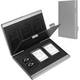 thumbnail image 1 of SD Card Holder, SD Card Case, LAVILI CF Memory Card Holder Case Aluminum Alloy Hard Shell, Double-Layer Capacity for 6SD Cards and 12 TF Cards Silver Color,3 Psc, 1 of 5