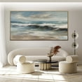 thumbnail image 3 of Custom Seascape Oil Painting Original Ocean Textured Canvas Wall Art Sea Landscape 3D Textured Wall Art Living Room Home Decor,Unstretched,Frameless,(51*102cm)20*40Inches, 3 of 5