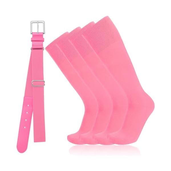 HAYANBaseball Socks and Belt Combo for Youth Adult - Softball Sock and Belt for Boys and Grils (2 Pairs of Socks & 1 Belt)