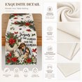 thumbnail image 5 of Sm:)e Jesus Nativity, Poinsettia Cross Christmas Table Runner , 13 x 72 Inch Beige Farmhouse Table Decor, Universal for Indoor Outdoor Kitchen, Home & Party Decoration, 5 of 7