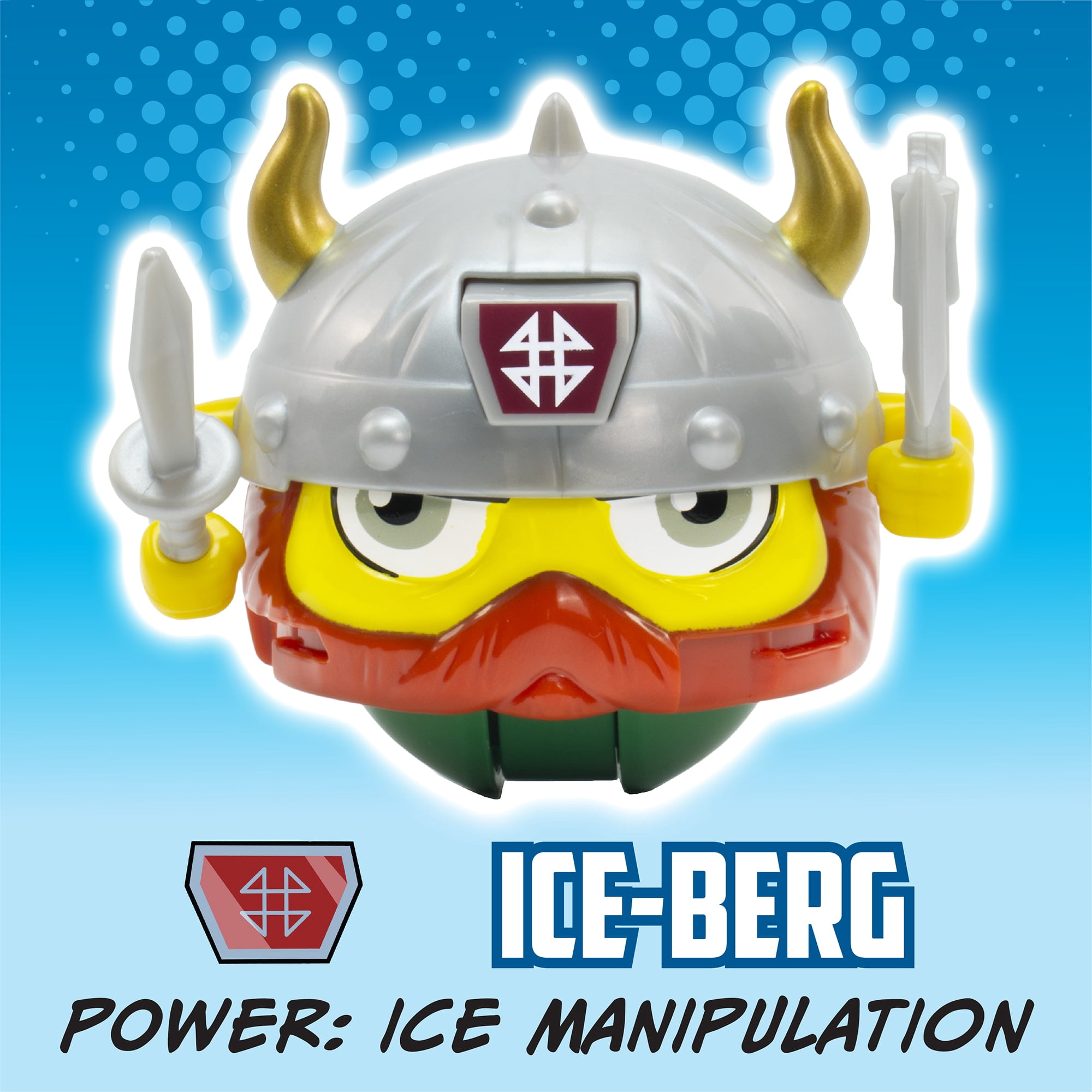 Battle Ballz: Duel Pack - Ice Berg & Evil Robot - 2 Warriors & Joysticks, Head-To-Head, Weapon Wielding Toy Characters, Rolling Ball Figures, Kids 5+