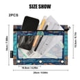 thumbnail image 3 of Ckdifva Mystery Turtle Pencil Pouch 3 Ring Zipper Pencil Case Binder Pockets Clear Top Cosmetic Bag 2 Pack, 3 of 6