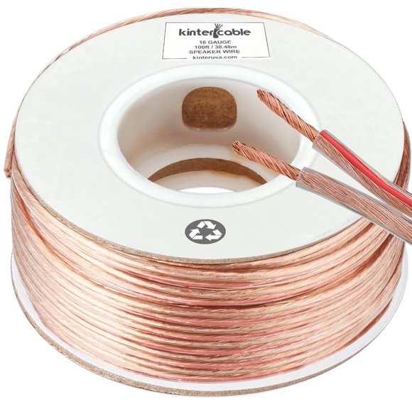 Cable de altavoz Kinter KWIRE14, calibre 14, 30,48 m, conductor CCA 2