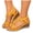 Yellow, variant on Women's Slingback Wedge Sandals Slip On Summer Slippers with Metallic Accents Comfortable Dressy Platform Walking Shoes Black Size 6