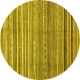 thumbnail image 1 of Ahgly Company Indoor Round Abstract Yellow Modern Area Rugs, 7' Round, 1 of 4