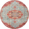 thumbnail image 1 of Ahgly Company Machine Washable Indoor Round Traditional Cherry Red Area Rugs, 3' Round, 1 of 7