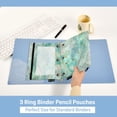 thumbnail image 5 of 2 Pack Flip Folders with Clear PVC Window Binder Pouches 3-Ring Binder Organizer for Office & Home Beautiful Swirling Lines, 5 of 6