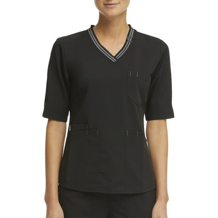 

Scrubstar Women s Ultimate Half Sleeve Stretch Twill V-Neck Scrub Top WD607