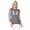 Grey, variant on YEMAK Women's Kitty Cat Face 3/4 Sleeve Crewneck Casual Pullover Sweater MK3375-GREY-L