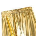 thumbnail image 3 of Wyobmus 70s Disco Mens Metallic Shiny Suit Pants Hip-Hop Shinny Trousers Elastic Waist Dance Pants Straight Leg Nightclub Party Pants Gold, 3 of 6