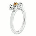 thumbnail image 3 of Bague Fleur Citrine Polie en Argent Sterling Stackable Expressions Taille 7, 3 of 3