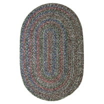 Rhody Rug Sophia SO85 Graphite Gray 8 x 8 Round - Braided Area Rug, Home Decor, Floor Mat or Bedroom Rug - Easy Care, Ideal for High Traffic Areas in Hallway and Living Room - Made in USA